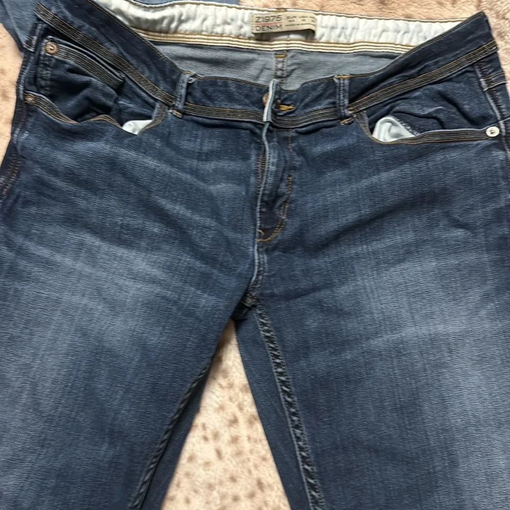Zara Blue Skinny Jeans with Classic Indigo Wash /NO RETURNS - Picture 2 of 4